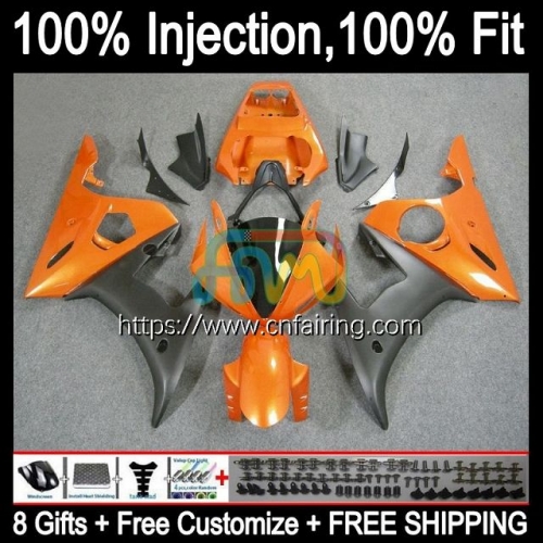 Injection Mold OEM Bodys For YAMAHA YZF R6S 600CC YZF Orange Black 600 CC 2006 2007 2008 2009 Bodywork YZFR6S YZF-R6S 06 07 08 09 Fairing Kit 69HM.79