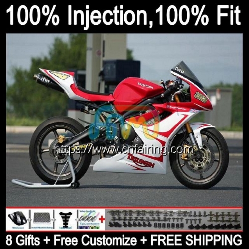 Injection mold For Triumph White red Daytona 675 675R 2002 2003 2004 2005 2006 2007 2008 Bodys Daytona675 02 03 04 05 06 07 08 OEM Fairing 70HM.34