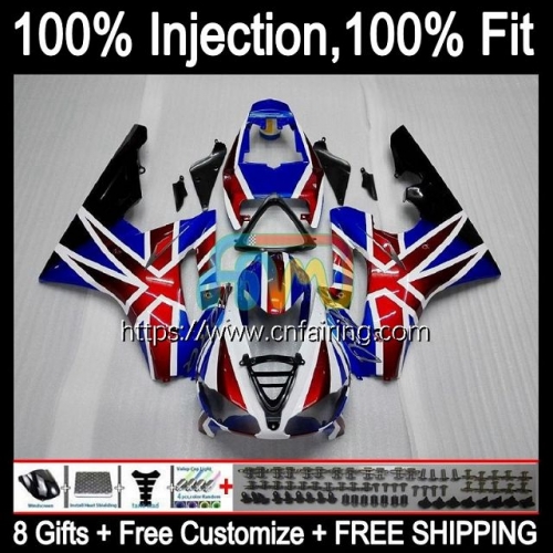 Injection mold Body For Triumph Daytona 675 675R 02 03 04 05 06 07 08 Daytona675 Red blue flag 2002 2003 2004 2005 2006 2007 2008 OEM Fairings 70HM.5