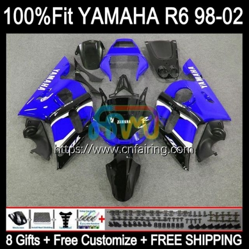 Injection Body For YAMAHA YZF R6 600 R 6 CC 600CC YZF-600 YZFR6 Blue black 98 99 00 01 02 YZF-R6 YZF600 1998 1999 2000 2001 2002 OEM Fairing 71HM.5