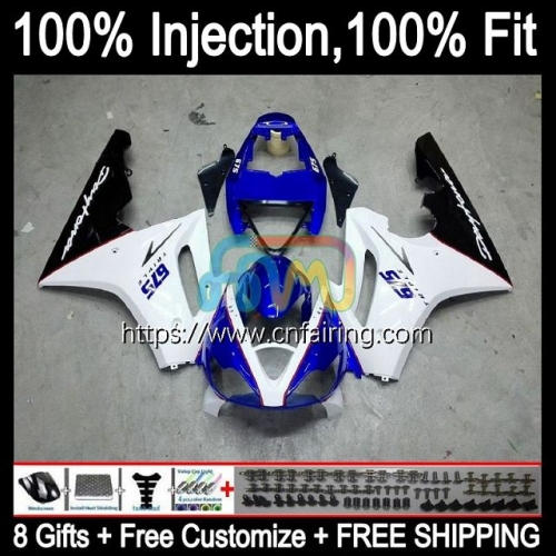 Injection mold Body For Triumph White blue Daytona 675 675R 02 03 04 05 06 07 08 Daytona675 2002 2003 2004 2005 2006 2007 2008 OEM Fairings 70HM.6