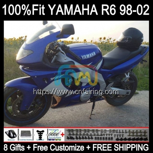 OEM Injection For YAMAHA YZF600 YZF R6 600 R 6 CC 600CC 1998 1999 2000 2001 2002 Stock Blue YZF-R6 YZF-600 YZFR6 98 99 00 01 02 Fairing Kit 71HM.70