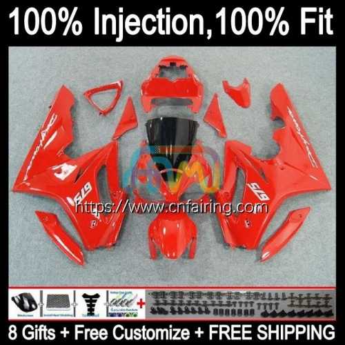 Injection mold Body For Triumph Daytona 675 675R RED BLACK 02 03 04 05 06 07 08 Daytona675 2002 2003 2004 2005 2006 2007 2008 OEM Fairings 70HM.26