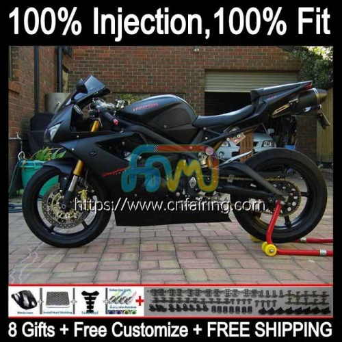 Injection mold For Triumph Daytona 675 675R 2002 2003 2004 2005 2006 2007 2008 Matte Black Bodys Daytona675 02 03 04 05 06 07 08 OEM Fairing 70HM.105