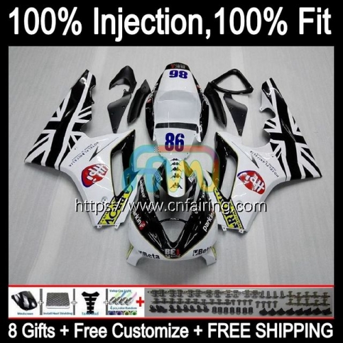 Injection mold White black Body For Triumph Daytona 675 675R 02 03 04 05 06 07 08 Daytona675 2002 2003 2004 2005 2006 2007 2008 OEM Fairings 70HM.21