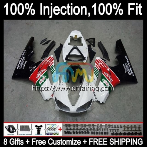 Injection mold For Triumph Daytona 675 675R 2002 2003 2004 2005 2006 2007 2008 Bodys Daytona675 02 03 04 05 06 07 08 OEM White black Fairing 70HM.106