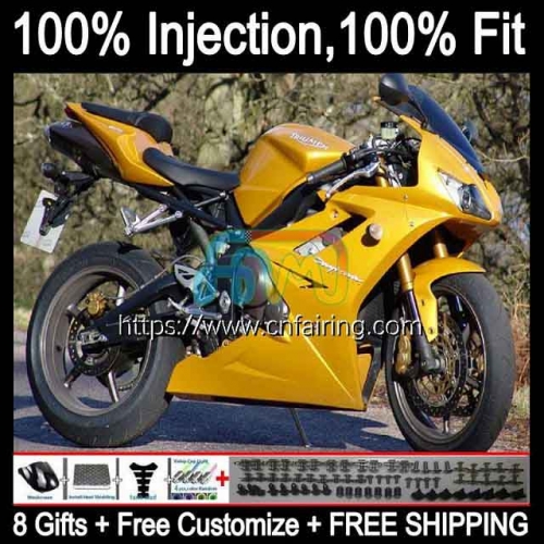 Injection mold For Triumph Daytona Glossy Gold  675 675R 2002 2003 2004 2005 2006 2007 2008 Bodys Daytona675 02 03 04 05 06 07 08 OEM Fairing 70HM.40