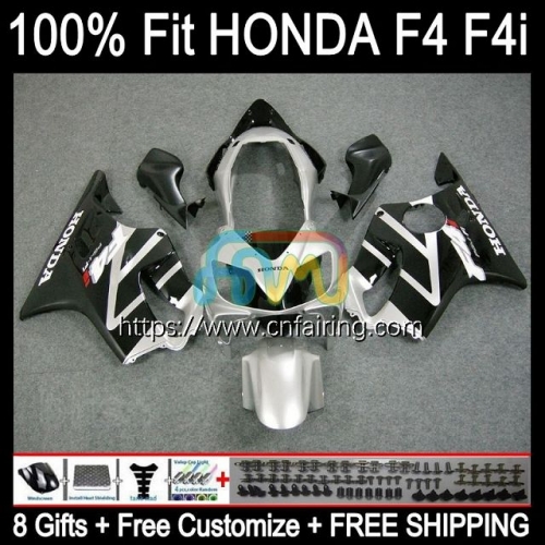 Injection Mold Body For HONDA CBR600F4 Black silver CBR 600F4 CBR 600 FS 600CC CBR600 F4 99 00 FS CBR 600 F4 F 4 RR CC 1999 2000 OEM Fairings 74HM.40