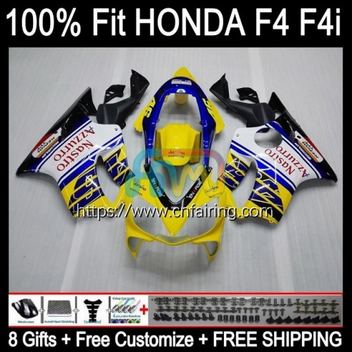 OEM Injection Mold For HONDA CBR600 F4 FS CBR 600F4 CBR 600 FS 600CC Blue yellow 1999 2000 Body CBR600F4 CBR 600 F4 F 4 RR CC 99 00 Fairing 74HM.102