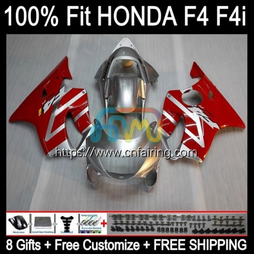OEM Injection Mold For HONDA RED SILVER CBR600 F4 FS CBR 600F4 CBR 600 FS 600CC 1999 2000 Body CBR600F4 CBR 600 F4 F 4 RR CC 99 00 Fairing 74HM.94