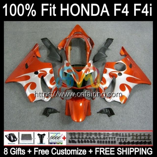 Injection Mold Body For HONDA CBR600F4 CBR 600F4 CBR 600 FS 600CC CBR600 F4 Orange Silver 99 00 FS CBR 600 F4 F 4 RR CC 1999 2000 OEM Fairings 74HM.49