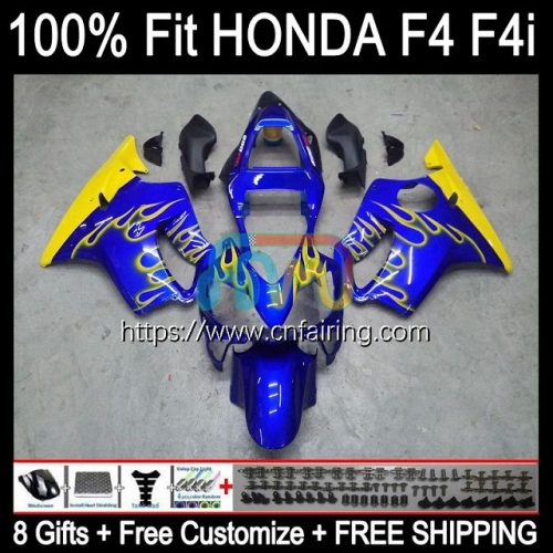 Injection Body For HONDA CBR600F4i CBR600 F4i FS CBR 600 F4i F 4i CC 2001 2002 2003 CBR 600 FS 600CC Blue Yellow 600F4i 01 02 03 OEM Fairing 76HM.93