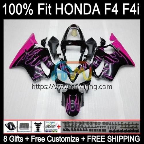 Injection Body For HONDA CBR600F4i CBR600 F4i FS CBR Pink Flames 600 F4i F 4i CC 2001 2002 2003 CBR 600 FS 600CC 600F4i 01 02 03 OEM Fairing 76HM.72