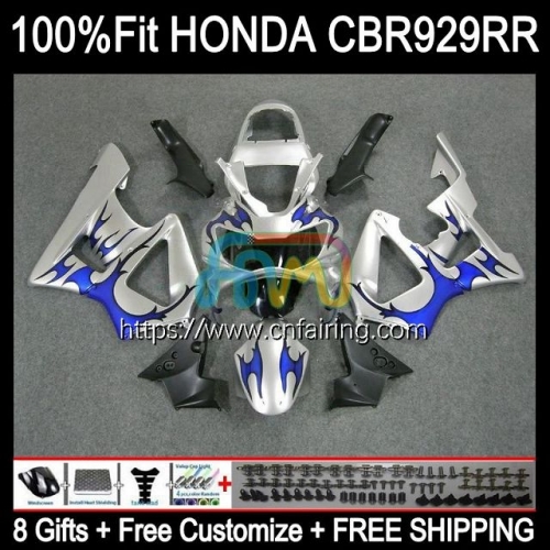 Injection OEM For HONDA CBR 900 929 RR CC CBR900 RR CBR900RR CBR929RR Body CBR 900RR CBR929 RR 00 01 CBR Blue flames 929RR 2000 2001 Fairing 78HM.27