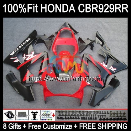 Body Injection For HONDA CBR 900 929 RR CC CBR929RR CBR900 RR Red black hot 2000 2001 CBR 900RR CBR929 RR CBR900RR CBR 929RR 00 01 OEM Fairing 78HM.51