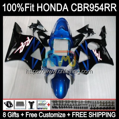 OEM Injection For HONDA CBR 900 954 RR CC CBR900RR CBR954RR 2002 2003 Body CBR900 RR CBR954 RR CBR 900RR CBR 954RR Blue black 02 03 Fairing 77HM.65