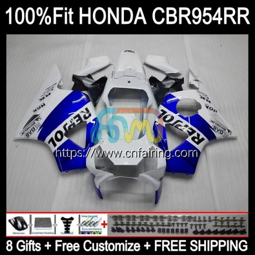 OEM Injection For HONDA CBR 900 954 RR CC CBR900RR CBR954RR 2002 2003 Body CBR900 RR CBR954 RR CBR 900RR CBR Repsol Blue 954RR 02 03 Fairing 77HM.80