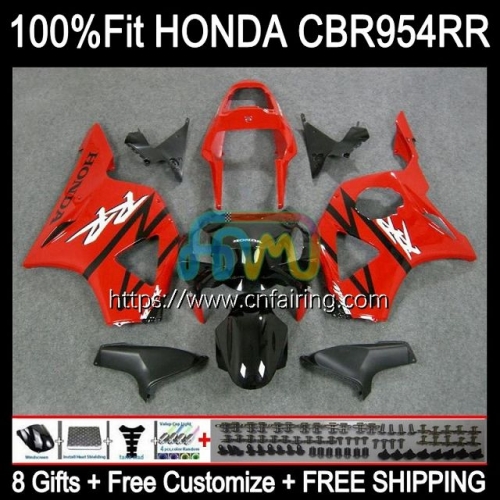 Injection Body For HONDA CBR900RR CBR954RR CBR 900 954 RR CC CBR900 RR CBR954 RR CBR Red black 900RR 02 03 CBR 954RR 2002 2003 OEM Fairing 77HM.42