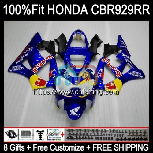 Injection OEM For HONDA CBR 900 929 RR CC CBR900 RR CBR900RR CBR929RR Body CBR 900RR CBR929 RR 00 01 CBR 929RR 2000 2001 Fairing Factory Blue 78HM.0