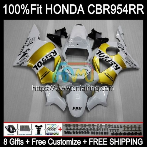 OEM Injection For HONDA CBR 900 954 RR CC CBR900RR CBR954RR 2002 2003 Body CBR900 RR CBR954 RR CBR 900RR CBR 954RR Repsol Gold 02 03 Fairing 77HM.67