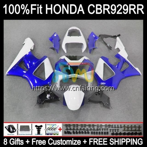 Injection OEM For HONDA CBR 900 929 RR CC CBR900 RR CBR900RR White blue CBR929RR Body CBR 900RR CBR929 RR 00 01 CBR 929RR 2000 2001 Fairing 78HM.16