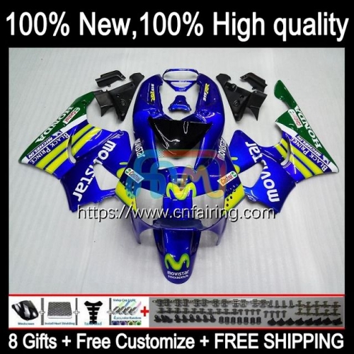 Bodywork OEM For HONDA CBR900RR CBR919RR CBR 919RR CBR900 RR 1998 1999 Bodys CBR 900 919 RR CC CBR 900RR CBR919 Movistar Blue RR 98 99 Fairing 79HM.58