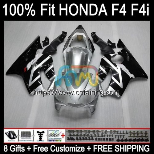 Injection Body For HONDA CBR600F4i CBR600 F4i FS CBR 600 F4i F 4i CC 2001 2002 2003 CBR 600 FS 600CC 600F4i 01 Black silver 02 03 OEM Fairing 76HM.82