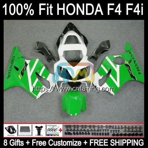 Injection OEM For HONDA CBR 600F4i CBR White green 600 FS 600CC CBR600 F4i Body CBR600F4i 01 02 03 CBR 600 F4i F 4i CC 2001 2002 2003 Fairing 76HM.32