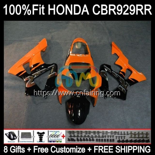 Injection OEM For HONDA CBR 900 929 RR CC CBR900 RR CBR900RR CBR929RR Body CBR 900RR CBR929 RR Orange Black 00 01 CBR 929RR 2000 2001 Fairing 78HM.39