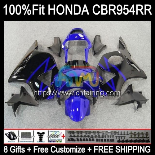 Injection Body For HONDA CBR900RR CBR954RR CBR 900 954 RR CC CBR900 RR CBR954 RR CBR 900RR 02 03 CBR 954RR 2002 2003 Blue black OEM Fairing 77HM.2