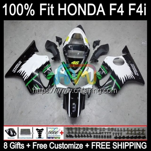 Injection Body For HONDA White black CBR600F4i CBR600 F4i FS CBR 600 F4i F 4i CC 2001 2002 2003 CBR 600 FS 600CC 600F4i 01 02 03 OEM Fairing 76HM.85