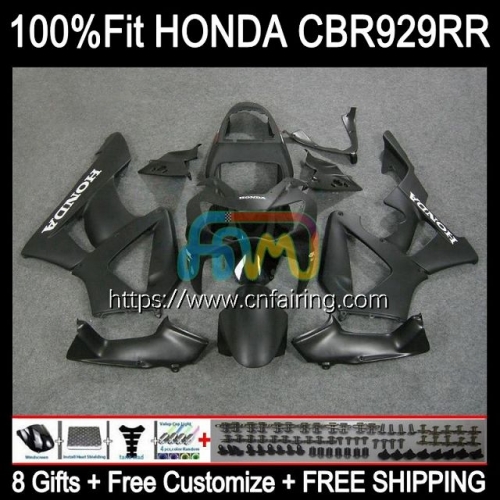 Injection OEM For HONDA CBR 900 929 RR CC CBR900 RR CBR900RR CBR929RR Body CBR 900RR CBR929 RR 00 01 CBR 929RR 2000 2001 Matte Black Fairing 78HM.30