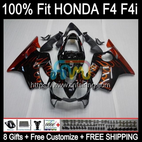 Injection Body For HONDA CBR600F4i Orange Flames CBR600 F4i FS CBR 600 F4i F 4i CC 2001 2002 2003 CBR 600 FS 600CC 600F4i 01 02 03 OEM Fairing 76HM.83