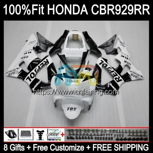 Body Injection For HONDA CBR 900 929 RR CC CBR929RR Repsol White CBR900 RR 2000 2001 CBR 900RR CBR929 RR CBR900RR CBR 929RR 00 01 OEM Fairing 78HM.82