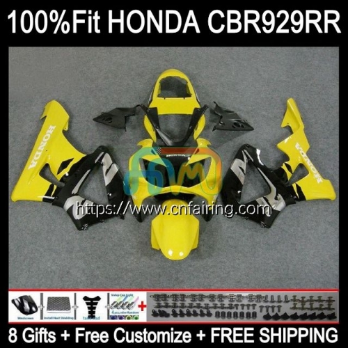 Injection OEM For HONDA CBR 900 Yellow black 929 RR CC CBR900 RR CBR900RR CBR929RR Body CBR 900RR CBR929 RR 00 01 CBR 929RR 2000 2001 Fairing 78HM.31