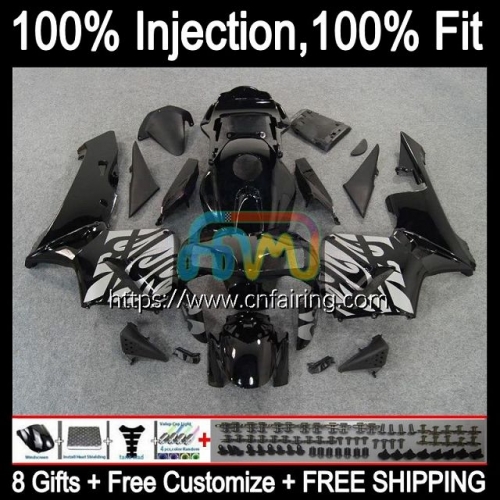 Injection Mold For HONDA Black Silver CBR 600RR 600F5 600CC CC Body CBR600RR CBR600F5 CBR600 RR F5 03 04 CBR 600 CC RR 2003 2004 OEM Fairings 80HM.2