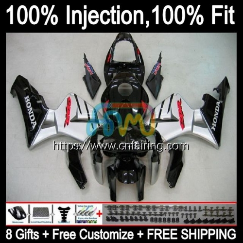 Injection Mold For HONDA CBR 600RR 600F5 600CC CC Body CBR600RR CBR600F5 CBR600 RR F5 Black Silvery 03 04 CBR 600 CC RR 2003 2004 OEM Fairings 80HM.19