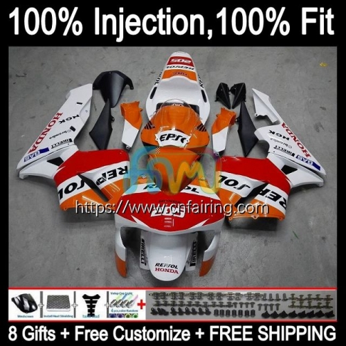 Injection Mold OEM For HONDA CBR600RR CBR 600RR 600F5 600CC CC Repsol White 2003 2004 Bodys CBR600F5 CBR600 RR F5 CBR 600 CC RR 03 04 Fairing 80HM.102