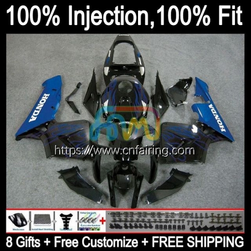 Injection Mold Body For HONDA CBR600RR CBR600F5 CBR 600RR 600F5 600CC CC Blue Flames CBR600 RR F5 05 06 CBR 600 RR CC 2005 2006 OEM Fairings 81HM.48