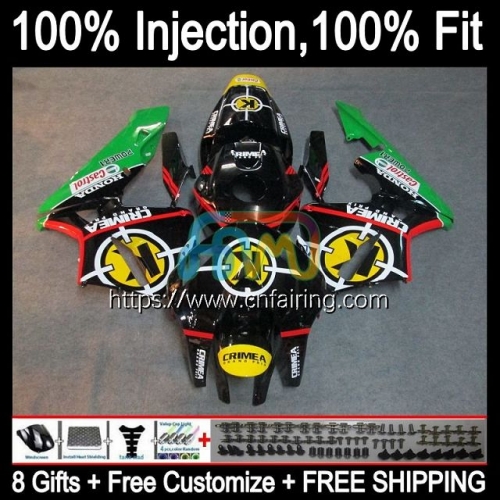 Injection Mold Body For HONDA CBR600RR CBR600F5 CBR 600RR Black yellow 600F5 600CC CC CBR600 RR F5 05 06 CBR 600 RR CC 2005 2006 OEM Fairings 81HM.109