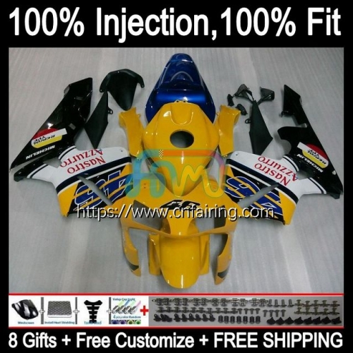 Injection Mold OEM For HONDA CBR600RR CBR 600RR 600F5 600CC CC Blue yellow 2003 2004 Bodys CBR600F5 CBR600 RR F5 CBR 600 CC RR 03 04 Fairing 80HM.96