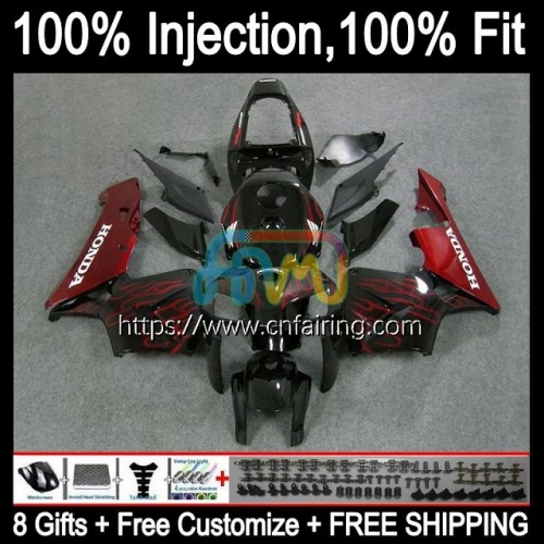 Injection Mold Body For HONDA CBR600RR CBR600F5 CBR 600RR 600F5 600CC CC CBR600 RR F5 05 06 CBR 600 RR CC 2005 Red Flames 2006 OEM Fairings 81HM.54