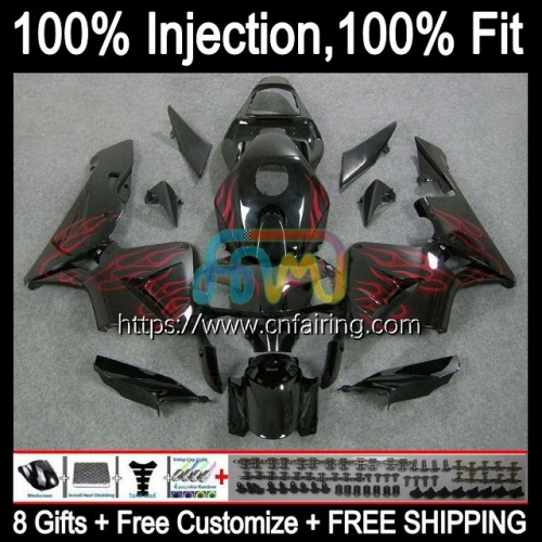 Injection Mold For HONDA CBR 600RR 600F5 600CC CC Body CBR600RR CBR600F5 CBR600 Red Flames RR F5 03 04 CBR 600 CC RR 2003 2004 OEM Fairings 80HM.47