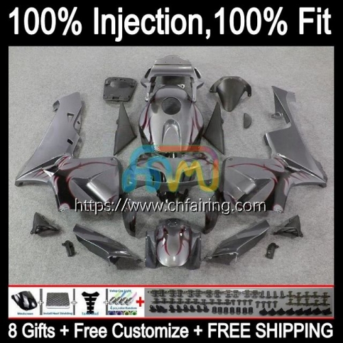 Injection Mold For HONDA CBR 600RR 600F5 600CC CC Body CBR600RR CBR600F5 CBR600 RR F5 03 04 CBR 600 CC RR 2003 2004 OEM Fairings Grey Red hot 80HM.9