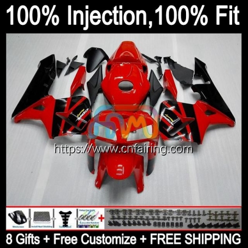 Body Injection Mold For HONDA CBR600F5 CBR 600RR 600F5 600CC CC 2005 2006 CBR600RR CBR600 RR F5 CBR 600 RR CC 05 06 OEM Fairing Factory Red 81HM.126