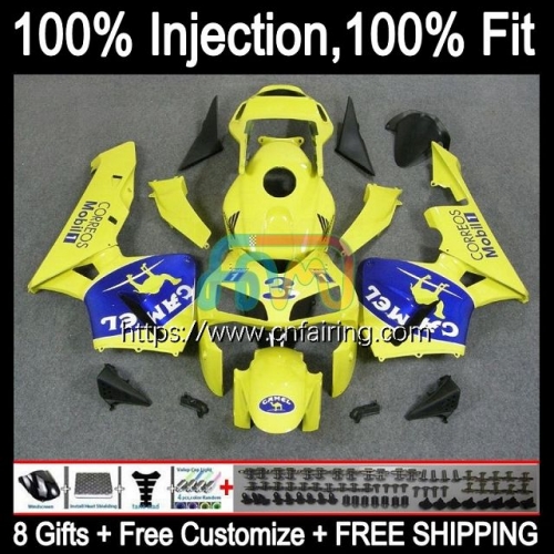 Injection Mold OEM For HONDA CBR600RR CBR 600RR 600F5 600CC CC 2003 2004 Bodys CBR600F5 CBR600 RR F5 CBR 600 CC RR CAMEL Yellow 03 04 Fairing 80HM.65