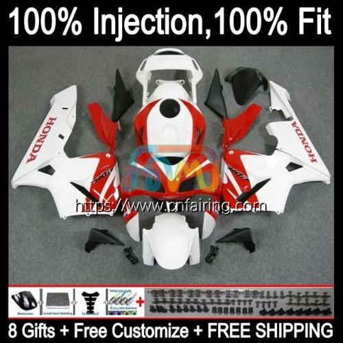 Injection Mold OEM For HONDA CBR600RR CBR 600RR 600F5 Red white 600CC CC 2003 2004 Bodys CBR600F5 CBR600 RR F5 CBR 600 CC RR 03 04 Fairing 80HM.63