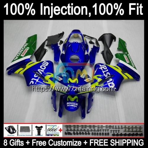 Body Injection Mold For HONDA CBR600F5 Blue Movistar CBR 600RR 600F5 600CC CC 2005 2006 CBR600RR CBR600 RR F5 CBR 600 RR CC 05 06 OEM Fairing 81HM.129