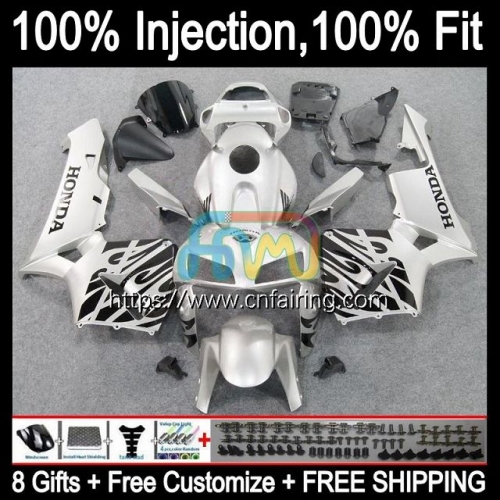 Injection Mold Body For HONDA CBR600RR CBR600F5 CBR 600RR 600F5 600CC CC CBR600 RR F5 05 06 CBR 600 Silvery Black RR CC 2005 2006 OEM Fairings 81HM.88