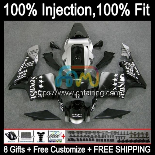 Injection Mold For HONDA CBR 600RR 600F5 600CC CC Body CBR600RR CBR600F5 CBR600 RR F5 03 04 CBR 600 CC RR 2003 2004 Sevenstars Blk OEM Fairing 80HM.50